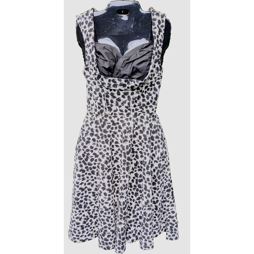 Lindy Bob Fit Flare Dress XS Retro Vintage 50s Pinup Swing Rockabilly Hoco Cute
